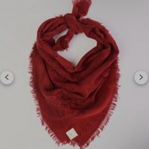 Raw Silk Bandana red hair scarf